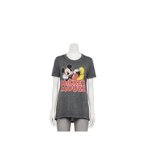 Disney Mickey Mouse Gray Short Sleeve Tee T-shirt Size XS